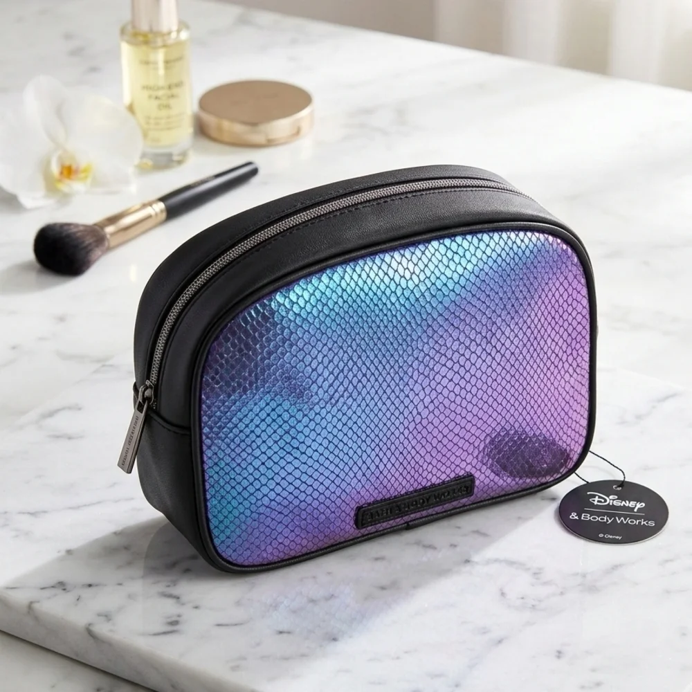 Bath & Body Works Disney Villains Maleficent Iridescent Makeup Bag (NWT)